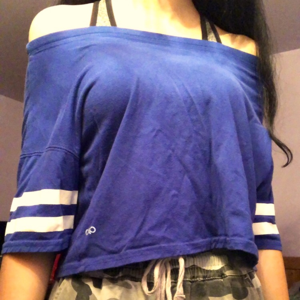 Blue crop top